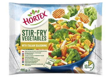 Šald. kepamų daržov. mišinys HORTEX su itališk. prieskoniais, 400 g
