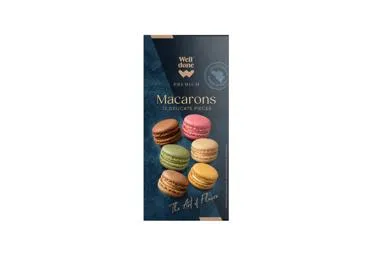 Šald. migd. sausainiai MACAROONS WELL DONE PREMIUM, 12 vnt., 144 g