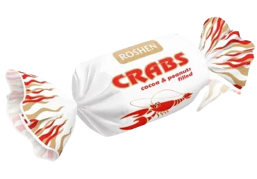 Saldainiai ROSHEN CRABS su žemės riešutų įdaru, 1 kg