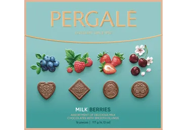 Konfekšu izlase PERGALE Milk Berries 117g