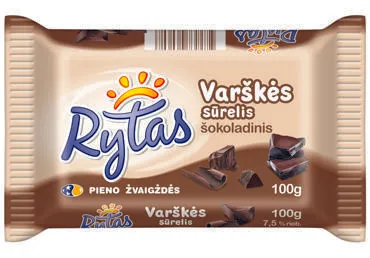 Saldus šokoladinis varškės sūrelis RYTAS, 7,5 % rieb., 100 g