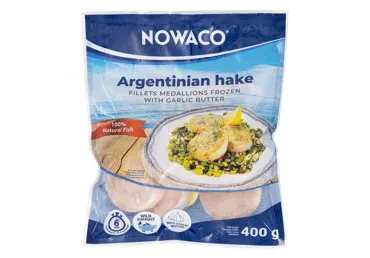 Šaldyta argentininių lydekų filė NOWACO su česnak. sviestu, 400 g