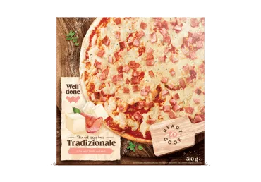 Šaldyta pica su kumpiu ir sūriu TRADIZIONALE, WELL DONE, 310g
