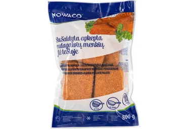 Šaldyta rudagalvių menkių filė tešloje NOWACO, 800 g