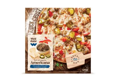 Šaldyta storapadė pica „Americana“, WELL DONE 420 g