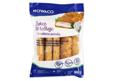 Šaldyta žuvų filė su tešlos plutele NOWACO su česnak. padažu, 800 g