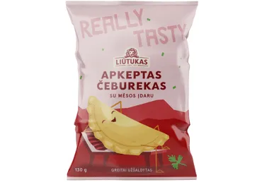 Šaldytas keptas čeburekas LIŪTUKAS su mėsos įdaru, 130 g