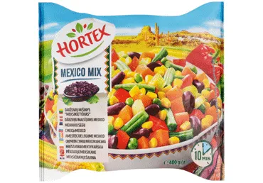 Šaldytas meksikietiškas daržovių mišinys HORTEX MEXICO MIX, 400 g
