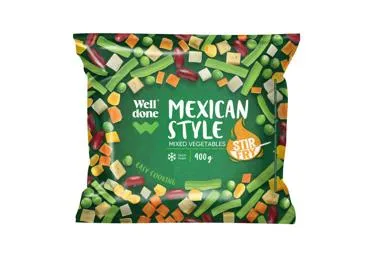 Šaldytas meksikietiškas daržovių mišinys WELL DONE, 400 g
