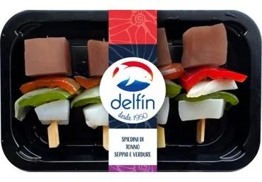 Šaldytas tunų, sepijų ir daržovių iešmelis DELFIN, 275 g