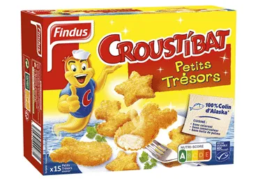 Saldētas Mintaja fil. gbaliņi panēti Croustibat Petits Findus ,450 g