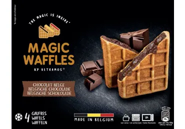 Šaldyti belgiški vafliai "Magic Waffles" su šokolado įdaru, 4 x 80 g