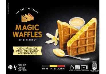Šaldyti belgiški vafliai "Magic Waffles" su obuolių įdaru, 4 x 80 g