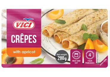 Šaldyti blyneliai su abrikosų įdaru VIČI, 280 g