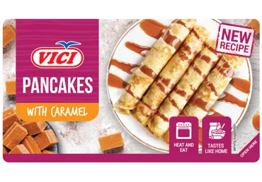 Saldētas pankūkas ar karameļu pildījumu VIČI 340g