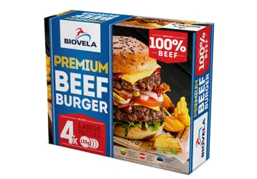 Šaldyti jautienos maltiniai mėsainiams PREMIUM BIOVELA, 500 g