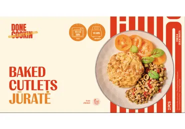 Šaldyti kepti JŪRATĖS kotletai DONE COOKIN, 2 vnt., 250 g