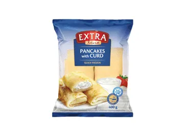 Šaldyti lietiniai blyneliai EXTRA LINE su varške, 400 g