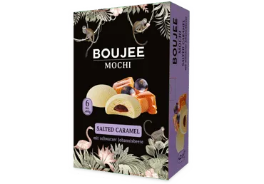 Šaldyti močiai BOUJEE, karamelės ir serbentų skonio, 6 vnt., 240 g