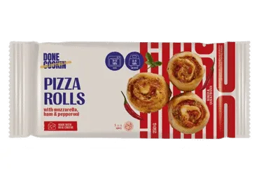 Šaldyti picos suktinukai DONE COOKIN su mocarela ir dešra, 250 g