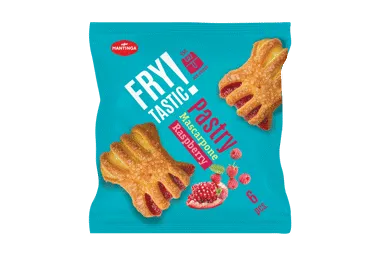Šaldyti pyragėliai FRYTASTIC su mask., aviečių, granatų įd., 6 vnt., 390 g