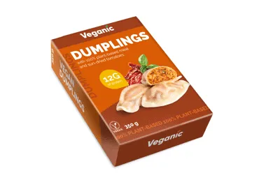 Šaldyti veganiški koldūnai VEGANIC su džiovintais pomidorais, 350 g