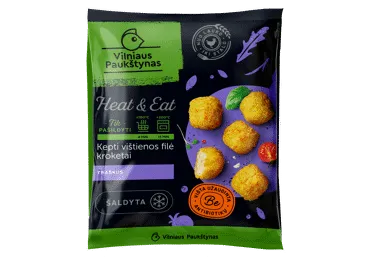 Šaldyti vištienos filė kroketai HEAT & EAT džiūvėsėliuose, 500 g