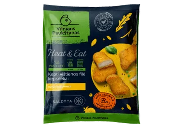 Šaldyti vištienos kepsneliai HEAT & EAT džiūvėsėliuose, 500 g