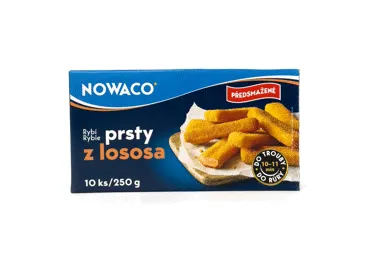 Šaldyti žuvų piršteliai NOWACO, malta lašiša, 250 g