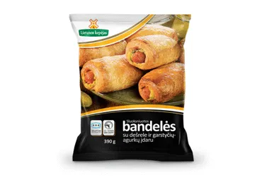 Šaldytos bandelės su dešrelėmis LIETUVOS KEPĖJAS, 390 g