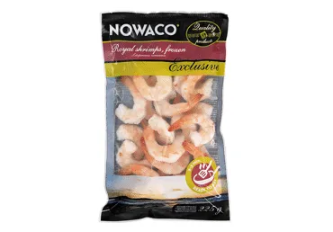 Šaldytos karališkosios krevetės NOWACO EXCLUSIVE be kiautų, 225 g