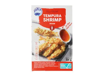 Šaldytos krevetės su tempura ir padažu ASC, 225 g