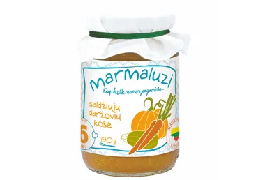 Saldžiųjų daržovių košė MARMALUZI (nuo 6 mėn.), 190 g