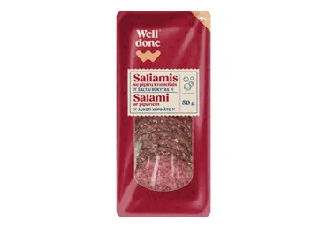 Saliamio griežinėliai su pipirais WELL DONE, 50 g
