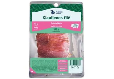Šaltai rūkyta kiaulienos nugarinė KLAIPĖDOS MAISTAS, pjaustyta, a.r., 100 g