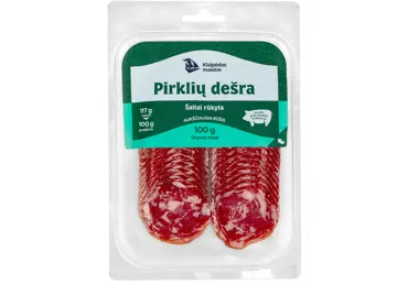Šaltai rūkyta pjaustyta PIRKLIŲ dešra, a. r., 100 g