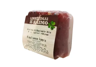Šaltai rūkytas KAIMIŠKAS kiaulienos kumpis, a. r., 1 kg