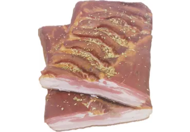 Šaltai rūkyti kiaulienos lašiniai su raumenuku, a. r., 1 kg
