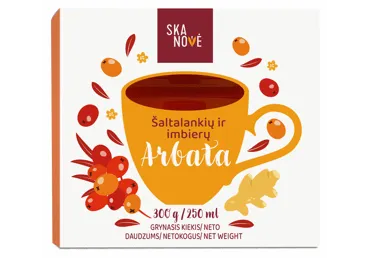 Šaltalankių ir imbierų arbata SKANOVĖ, 300 g