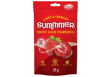 Šaltyje džiovinti braškių griežinėliai SUMMMER, 25 g