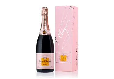 Šampanas VEUVE CLICQUOT BRUT ROSE su dėže, 750 ml
