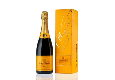 Šampanas VEUVE CLICQUOT BRUT YELLOW LABEL su dėže, 750 ml