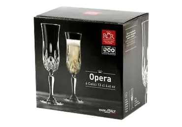 Šampano taurės RCR OPERA, 130 ml 6 vnt.
