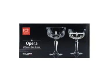 Šampano taurės RCR OPERA, 230 ml 6 vnt.
