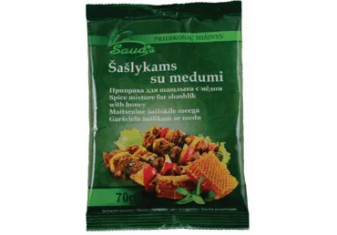 Šašlykų prieskonių mišinys su medumi SAUDA, 70 g