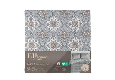 Satininės patalynės komplektas 200x220/2x50x70cm ornamentai