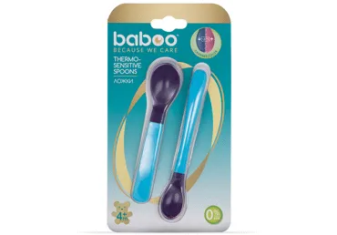 Šaukšteliai BABOO, jautrūs karščiui, nuo 4 mėn., 2 vnt.