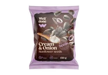 Saulėgrąžos WELL DONE, grietinės ir svogūnų skonio, 150 g