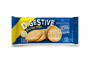 Sausainiai BEZGLUTEN DIGESTIVE be glitimo, 120 g