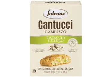 Sausainiai CANTUCCI su citrinų žievelėmis ir pistacijomis, 180 g